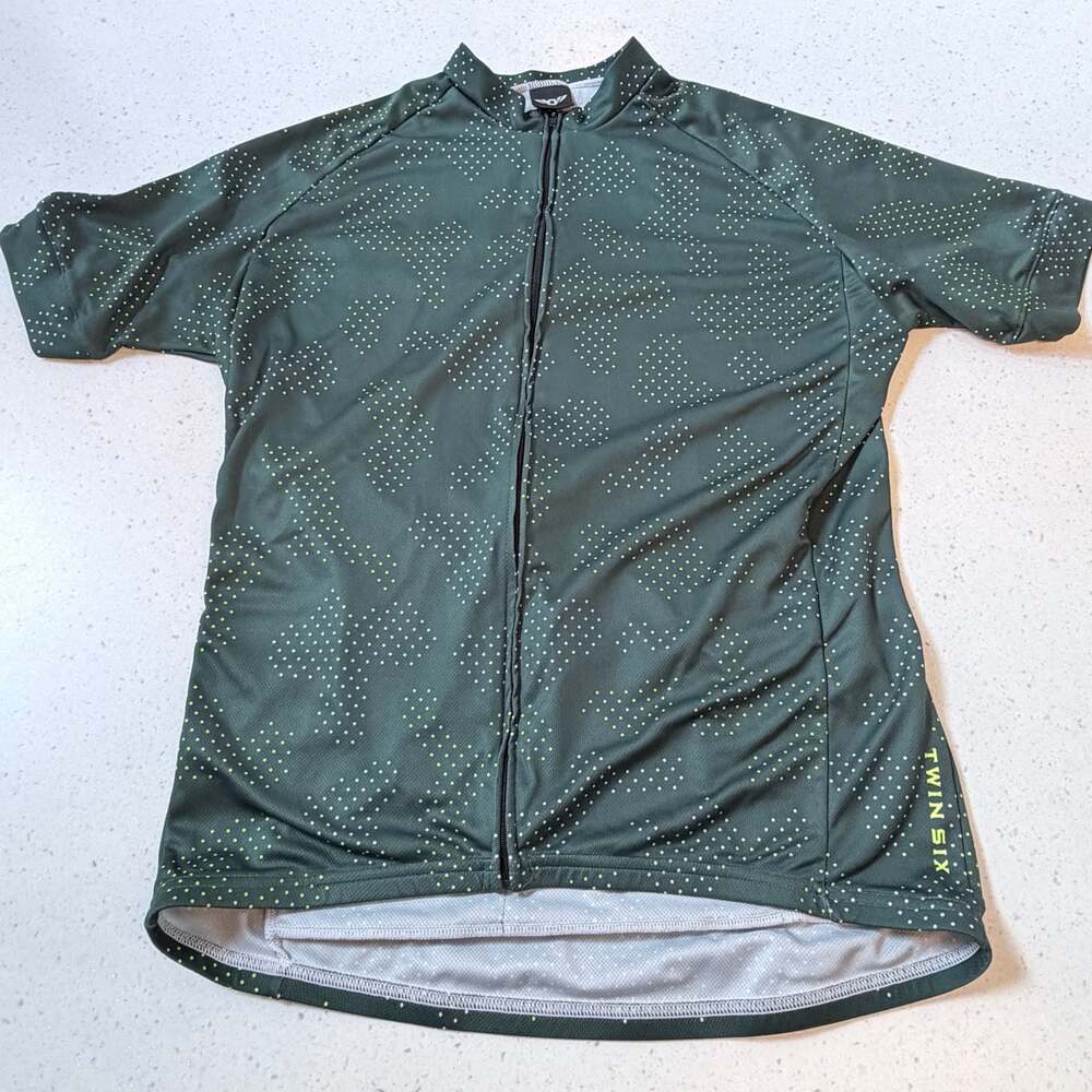 Twin Six Forest Green Dotted Cycling Jersey